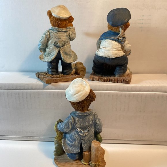 Ks Collection Nautical Sailor Teddy Bear Figurines Set of 3 - Picture 3 of 5